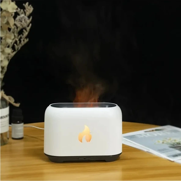 Koçak Elektronik Aroma Yayıcı Alev Yangın Söndürücü Uçucu Yağ 130ML Mini Nemlendirici Taşınabilir Difüzör ürün görseli 1