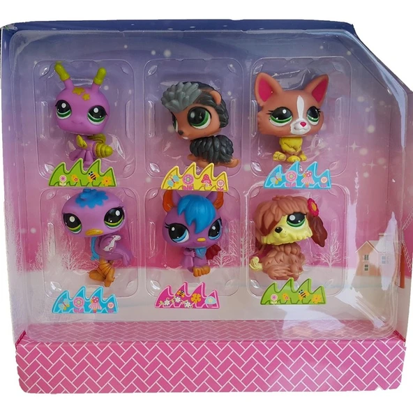 Kkd Neşeli 6'Lı Miniş Ailesi Oyuncak Pet Shop Kirpili Miniş ürün görseli 1