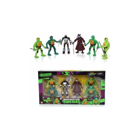 Ninja Turtles Ninja Kaplumbağalar Figür Oyuncak 6 Figür 14 Parça ürün görseli 1