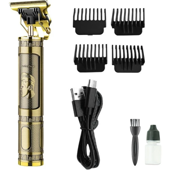 Magi Toptan PS-033 Çelik Kasa Profesyonel T-Bıçak Saç Sakal Ense ve Çizim Tıraş Makinesi ürün görseli 1