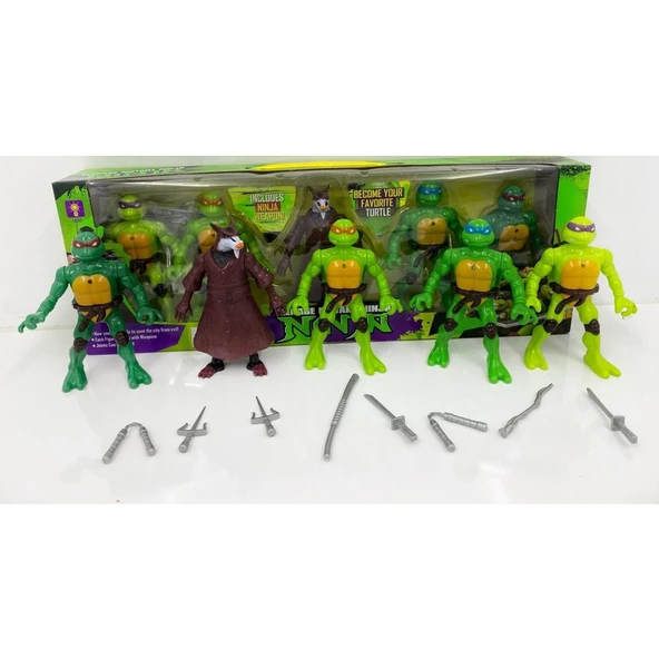 Kardelen Ninja Kaplumbağalar Oyuncak 5 Li Set ürün görseli 1