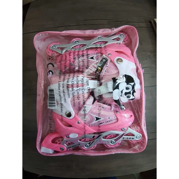 Nidage Pasifik Toys Pembe Işıklı Ayarlanabilir 4 Tekerli Alıştırma Çocuk Pateni 34-37 ürün görseli 1