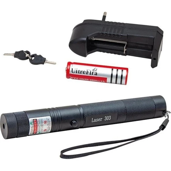 TDT Tdtx YL303 Green Laser Pointer Pilli Lazer Yeşil ürün görseli 1