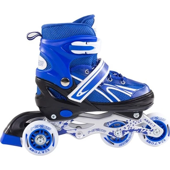 Furkan Toys F-Sports  Mavi Ayarlabilir 2+2 Işıklı Metal Alıştırma Pateni Çanta ürün görseli 1