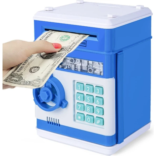 Mj Toys Elektronik Şifreli Kumbara Atm Görünümlü Hediyelik Finansal Yönetim Öğretici Kumbara Para Kasası ürün görseli 1
