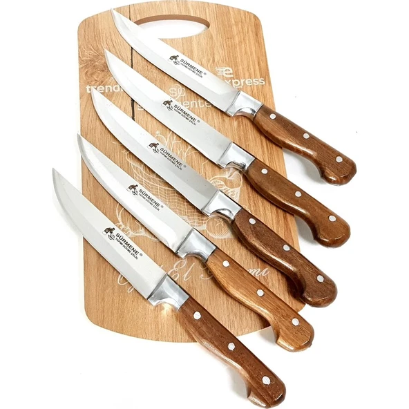 Sürmene Mutfak Bıçağı 5'li Ekmek Sebze Meyve Et Salata Bıçağı ürün görseli 1