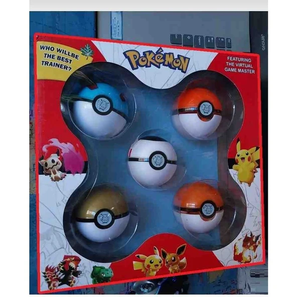 Pokemon Topları 5 Li Açılır ürün görseli 1
