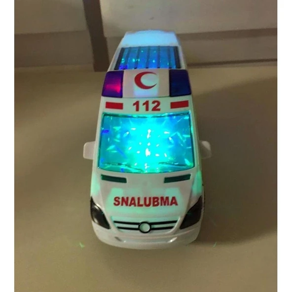 Ecatoys Oyuncak Ambulans 3D Işıklı Sesli Araba - Resim 4