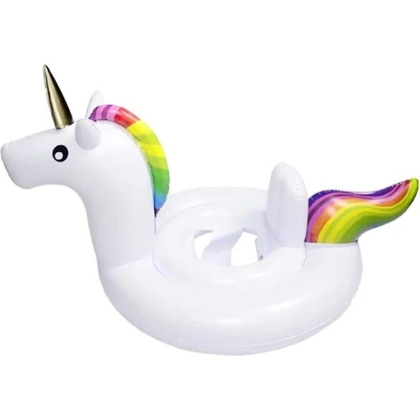 Unicorn bebek simidi, oturaklı bebek deniz simidi, oturaklı bebek simidi, baby float ürün görseli 1