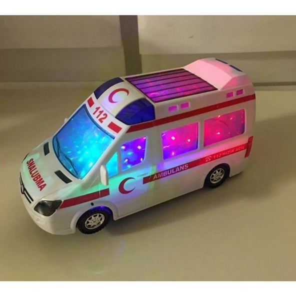 Ecatoys Oyuncak Ambulans 3D Işıklı Sesli Araba - Resim 3