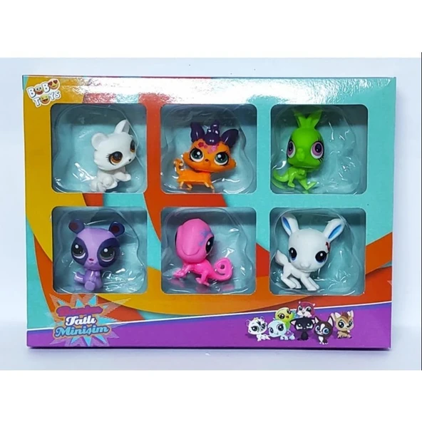My Bebish Miniş Hayvanlar 6 Lı Oyuncak Set Miniş 6 Lı Pet Shop ürün görseli 1
