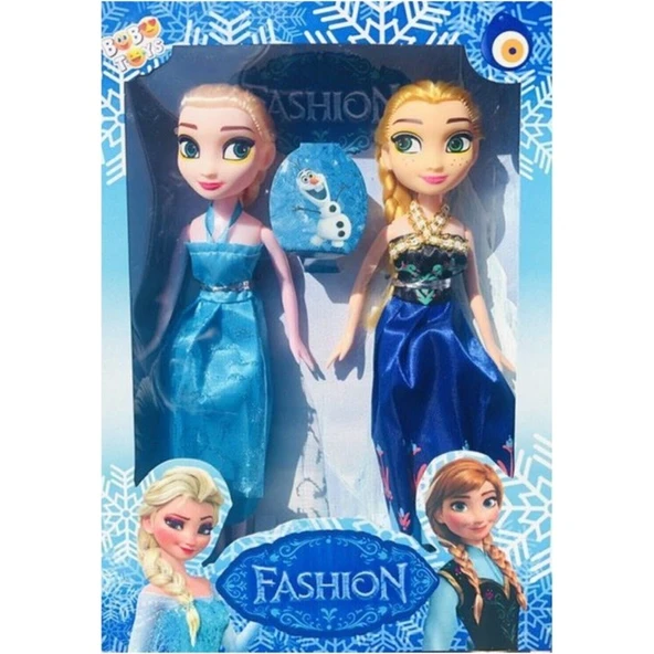Frozen Anna ve Elsa Bebek 2'li 23 cm Stm ürün görseli 1