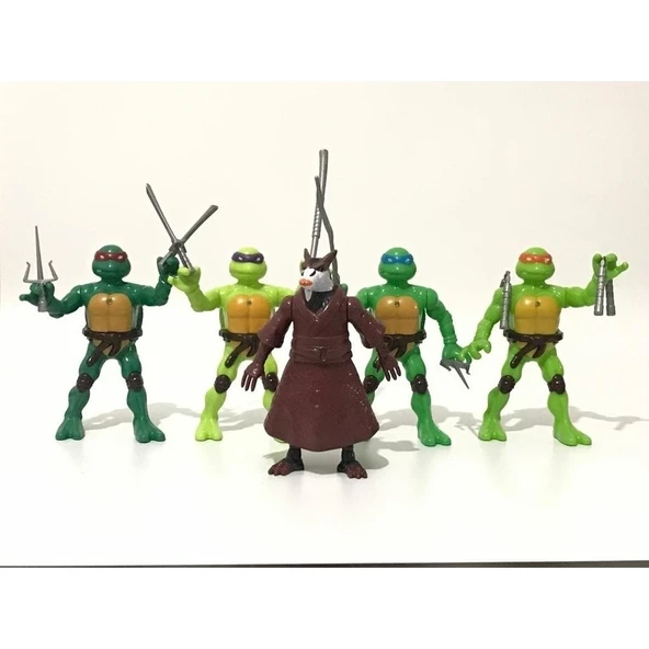 Ürün Sarayı Ninja  Ninja Kaplumbağalar Donatello Leonardo Raphael Mıchelangelo Splinter Usta 5li ürün görseli 1