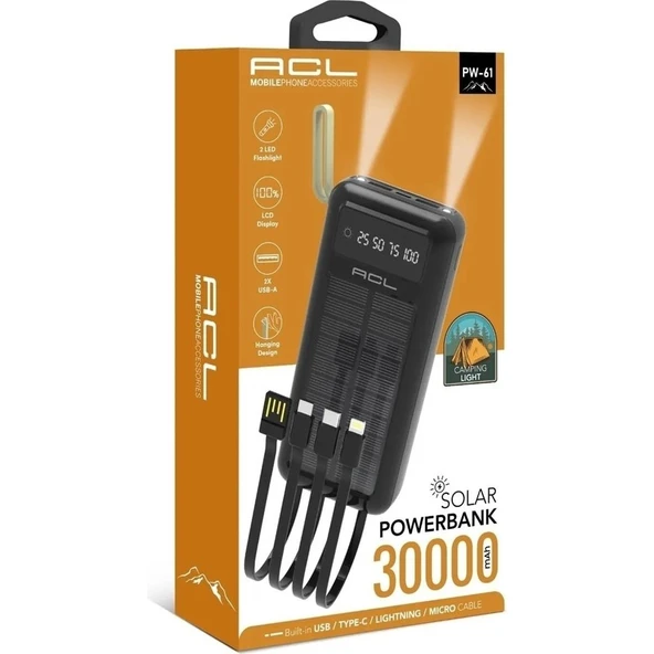 Acl Pw 61 Solar Powerbank ürün görseli 1