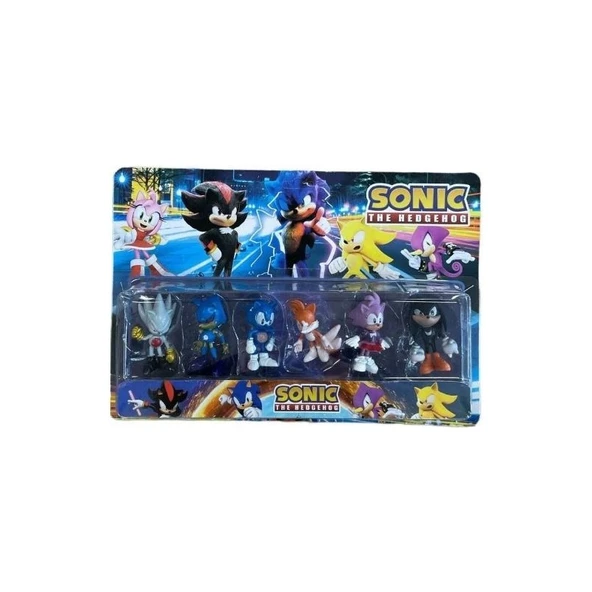 Sonic Oyuncak Süper Sonic Figür ve Arkadaşları 6lı Supersonic Metalsonic Figürleri ürün görseli 1