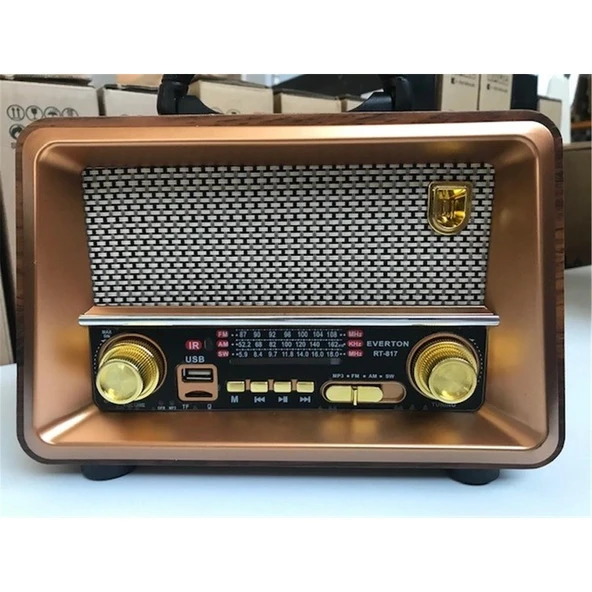 Everton RT-817  Bluetooth Fm-Usb-Tf-Aux Şarjlı Nostaljik Radyo ürün görseli 1