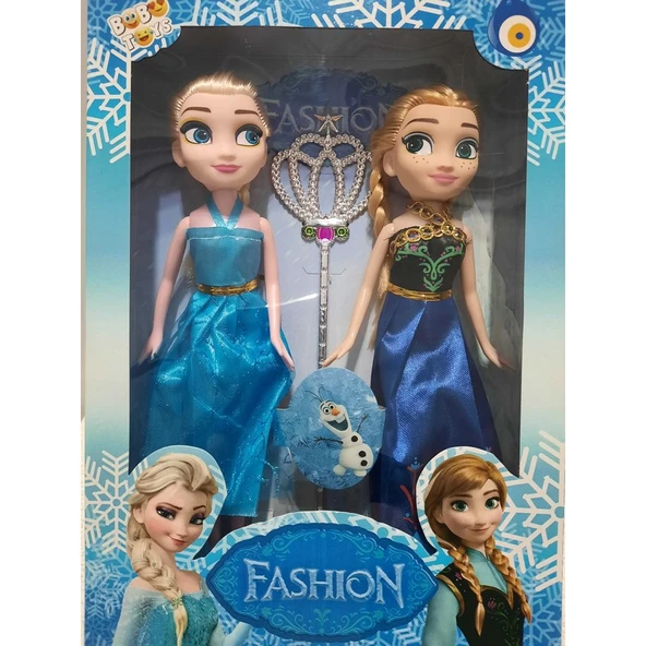 Bobo Toys Karlar Ülkesi Frozen Elsa ve Anna 2'li Bebek Seti ürün görseli 1