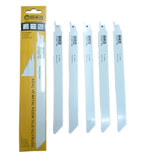 Emka Metal Ağaç Kemik Tilki Kuyruğu Testere Bıçağı 225 mm 5 Adet ürün görseli 1