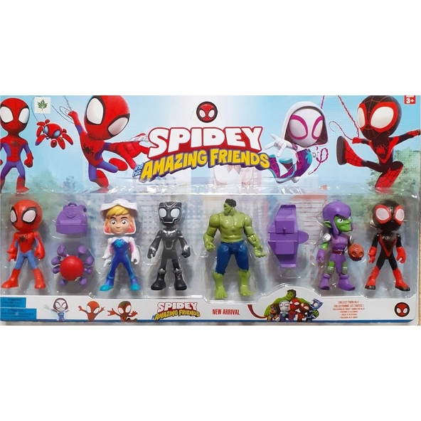 Srt Spıdey Amazıng Frıends Spiderman 6 Lı Figür Oyuncak ürün görseli 1