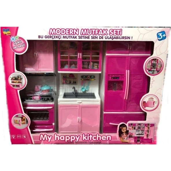 Nikadu My Lıttle Chefs Küçük Mutfak Şefi 3 Parça Sesli Işıklı Fırın Benim My Modern Kıtchen Mutfak Seti ürün görseli 1