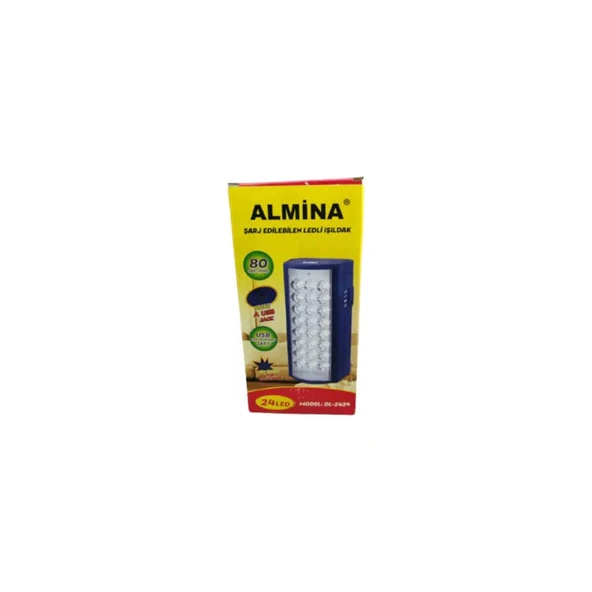 Electronix Almina DL-2424 Telefon 24 LED USB 80 Saat Kesintisiz Işık Şarj Edebilen Şarjlı Işıldak ürün görseli 1