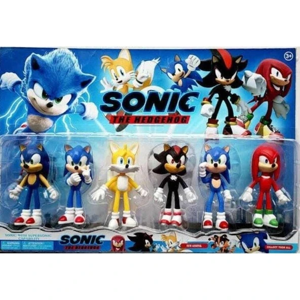 Sonic Oyuncak Süper Sonic Figür ve Arkadaşları 6lı Supersonic Metalsonic Figürleri ürün görseli 1