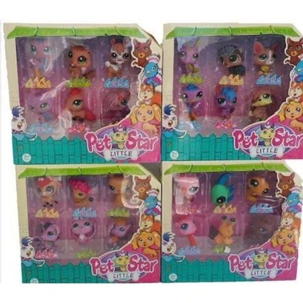 Neotan  Neşeli Oyuncak Minişler 6'lı Miniş Ailesi Oyuncak Pet Shop Miniş ürün görseli 1