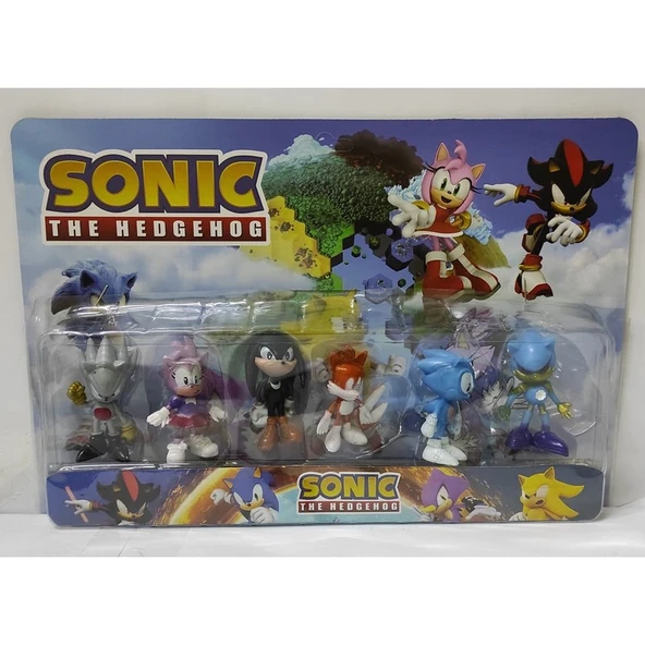 Sonic Oyuncak Süper Sonic Figür ve Arkadaşları 6lı Supersonic Metalsonic Figürleri ürün görseli 1