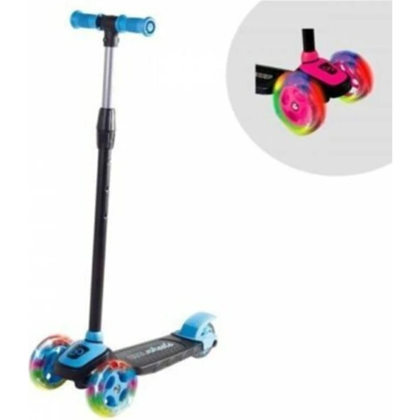 Cool Whells Işıklı Kademeli Scooter Mavi ürün görseli 1