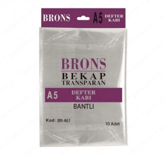 Brons Hazır Defter Kabı A5 Şeffaf 10Lu Küçük Boy - 2 paket ürün görseli 1