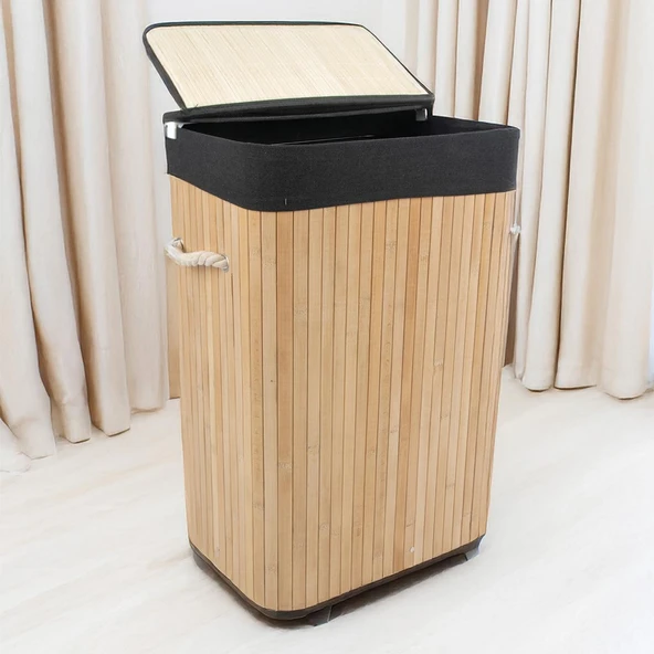 Soley | Foldi | Bamboo Örme Çamaşır Sepeti - Resim 2
