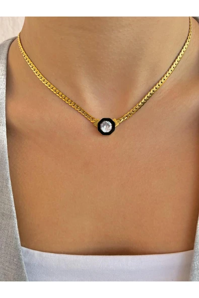 316L Çelik Leyla Choker Kolye ürün görseli 1
