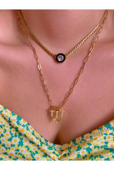 316L Çelik Leyla Choker Kolye - Resim 2
