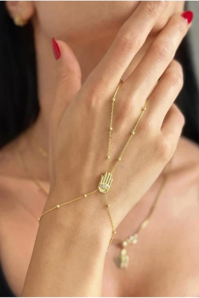 Hamsa Şahmeran | 925 Ayar Gümüş ürün görseli 1