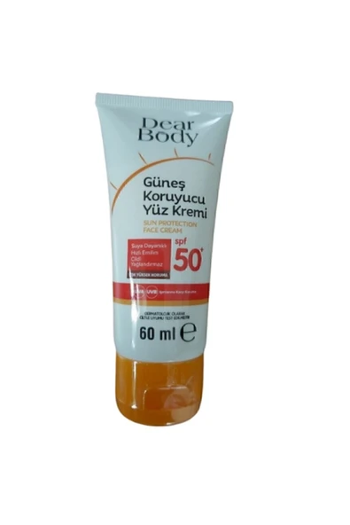DEAR BODY GÜNEŞ KORUYUCU YÜZ KREMİ SPF50 60 ML YÜKSEK KORUMA ürün görseli 1