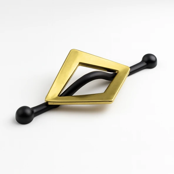 Altın Renk Gold Metal Çekmece Dolap Kulpu 96 mm | Lüx Mobilya Kapak Kolu Ergonomik ve Şık Tasarım ürün görseli 1