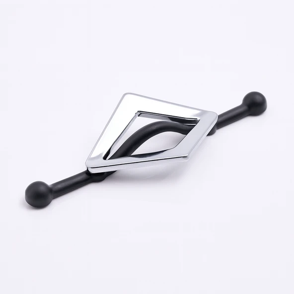 Gümüş Krom Metal Kulp 96 mm Dekoratif Dolap ve Çekmece Kapak Kolu Lüx Mobilya Kulpları Dekoratif ürün görseli 1