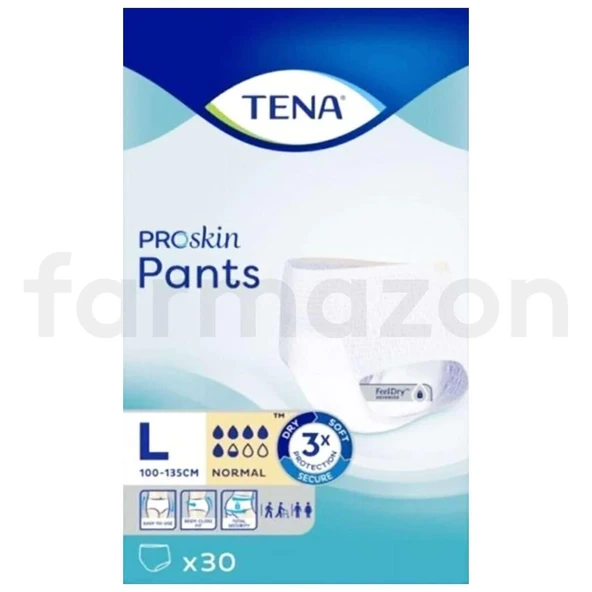 Tena Proskin Pants Normal Emici Külot Büyük Boy L 30'lu 3 Adet Hasta Bezi ürün görseli 1