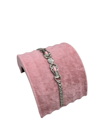 Süet Kumaş Pembe Renk 14 /11 Cm Bileklik Künye Standi ürün görseli 1