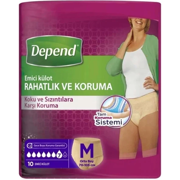 Depend Emici Külot Yetişkin Bezi Orta Kadın (9 Adet) Standart Pk ürün görseli 1