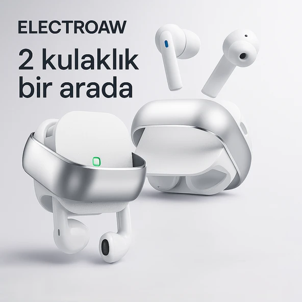 ELECTROAWM G31 Yeni tasarım 2 Kablosuz Kulaklık Bir Arada Kulak İçi Dokunmatik kontrol ürün görseli 1
