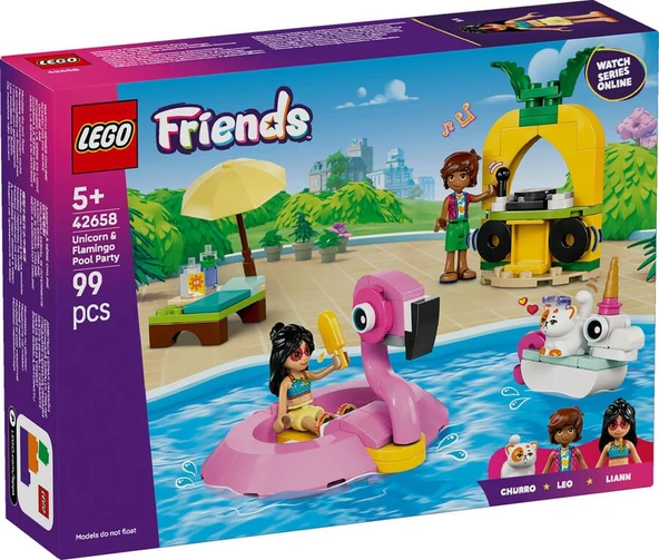 LEGO Friends 42658 Unicorn and Flamingo Pool Party ürün görseli 1
