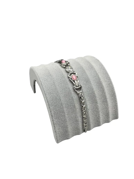 Süet Kumaş Gri Renk 14 /11 Cm Bileklik Künye Standi ürün görseli 1