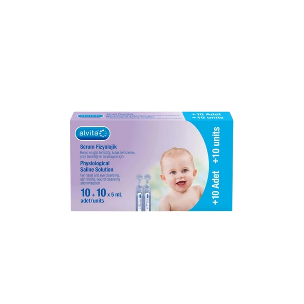 Alvita Serum Fizyolojik 10+10 20 Flakon ürün görseli 1
