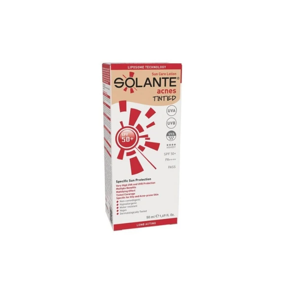 Solante Acnes Tinted Losyon Spf 50+ Faktör 50 ml ürün görseli 1