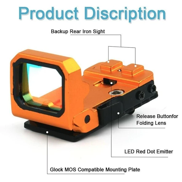 Vism Flipdot Reflex M2 Red Dot Sight - Katlanabilir 22mm Reflex Nişangâh - Resim 5