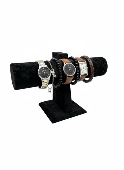 Tekli Süet Kumaş Siyah Renk 22/16 cm Saat Bileklik Sergileme Standı ürün görseli 1