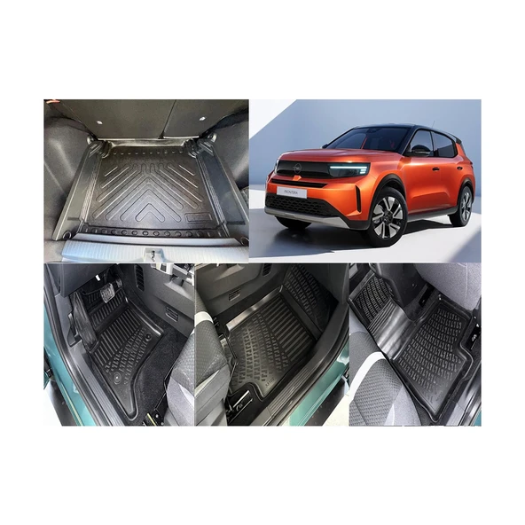 Rizline Opel Frontera Hybrit 2025 Sonrası Uyumlu 3D Havuzlu Paspas ve Sabit Zemin ALT Bagaj Havuzu Set ürün görseli 1