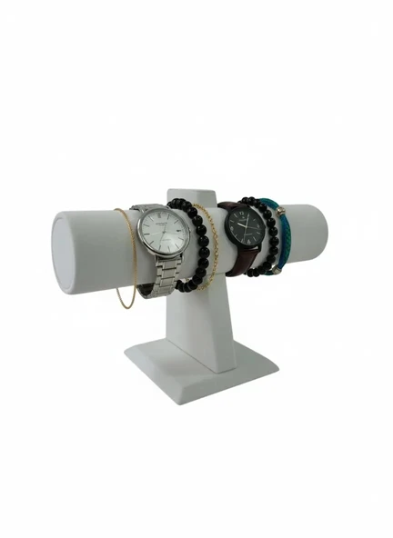 Tekli Süet Kumaş Krem Renk 22/16 cm Saat Bileklik Sergileme Standı ürün görseli 1