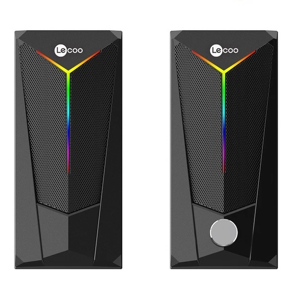 Lenovo Lecoo DS104 Kablolu Usb + 3.5Mm Jack 6W 80Db Rgb Işıklı 1+1 Gaming Speaker - Hoparlör ürün görseli 1